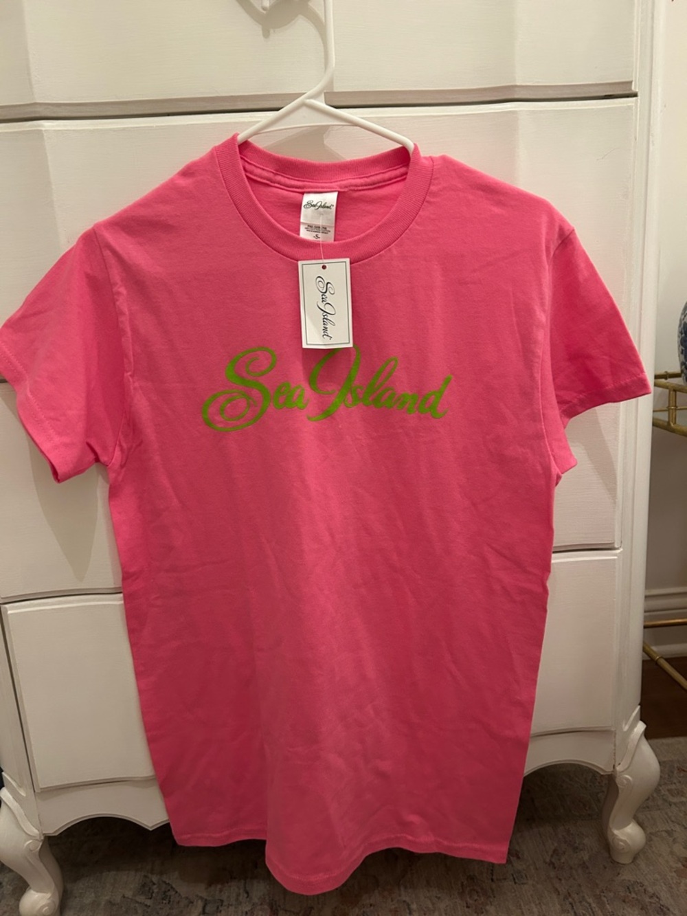 Sea Island Pink Logo Tee